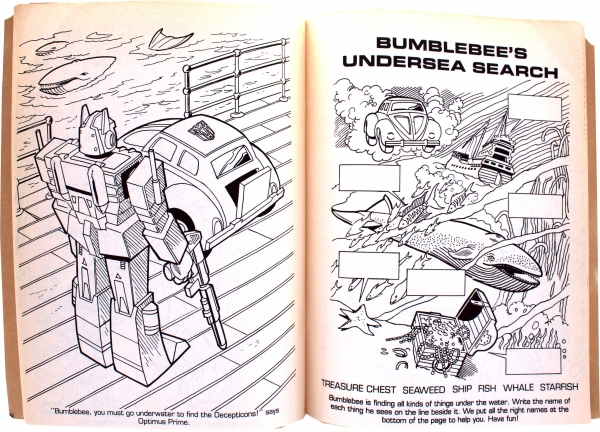 The Transformers Coloring Book (Ausmalbuch): Search for treasure under the sea